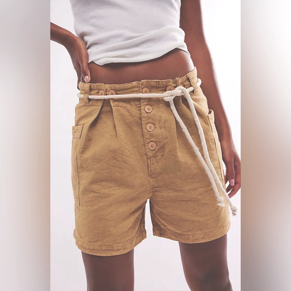 Free People Coney Beach Shorts Drawstring Belt Women’s Size XS (NWOT)